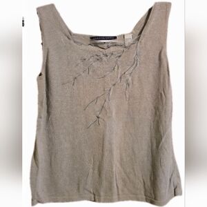 🔴 AMANDA SMITH | Gray Tank Top | Branch Like Design